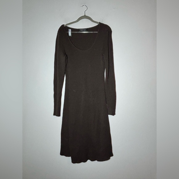 Peruvian connection brown Pima cotton long sleeve  dress size M - Picture 6 of 6